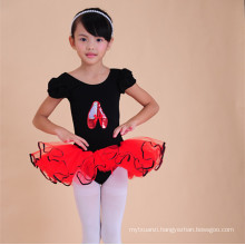 2015 wholesale babi girls stage wear black kid dance leotard tutu dress